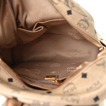 MCM Visetos Small Sprinkle Stud Stark Backpack Beige 4 of 4