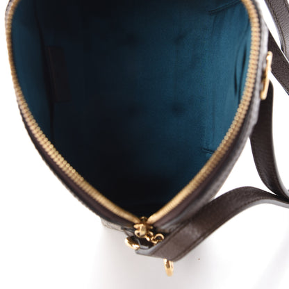 Gucci GG Supreme Monogram Textured Dollar Calfskin Web Small Ophidia Dome Shoulder Bag Beige Ebony New Acero 5 of 9