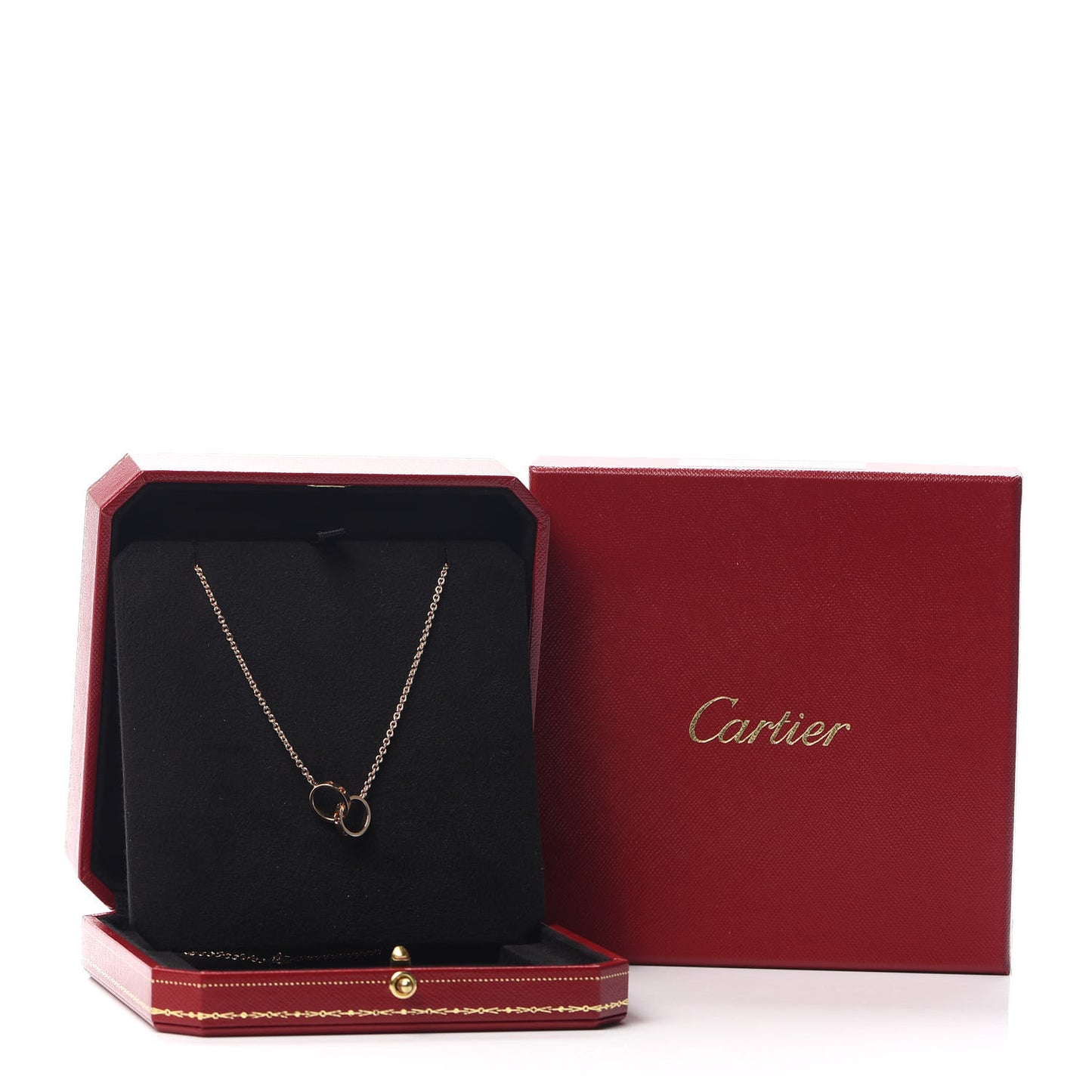 18K Pink Gold Interlocking LOVE Necklace