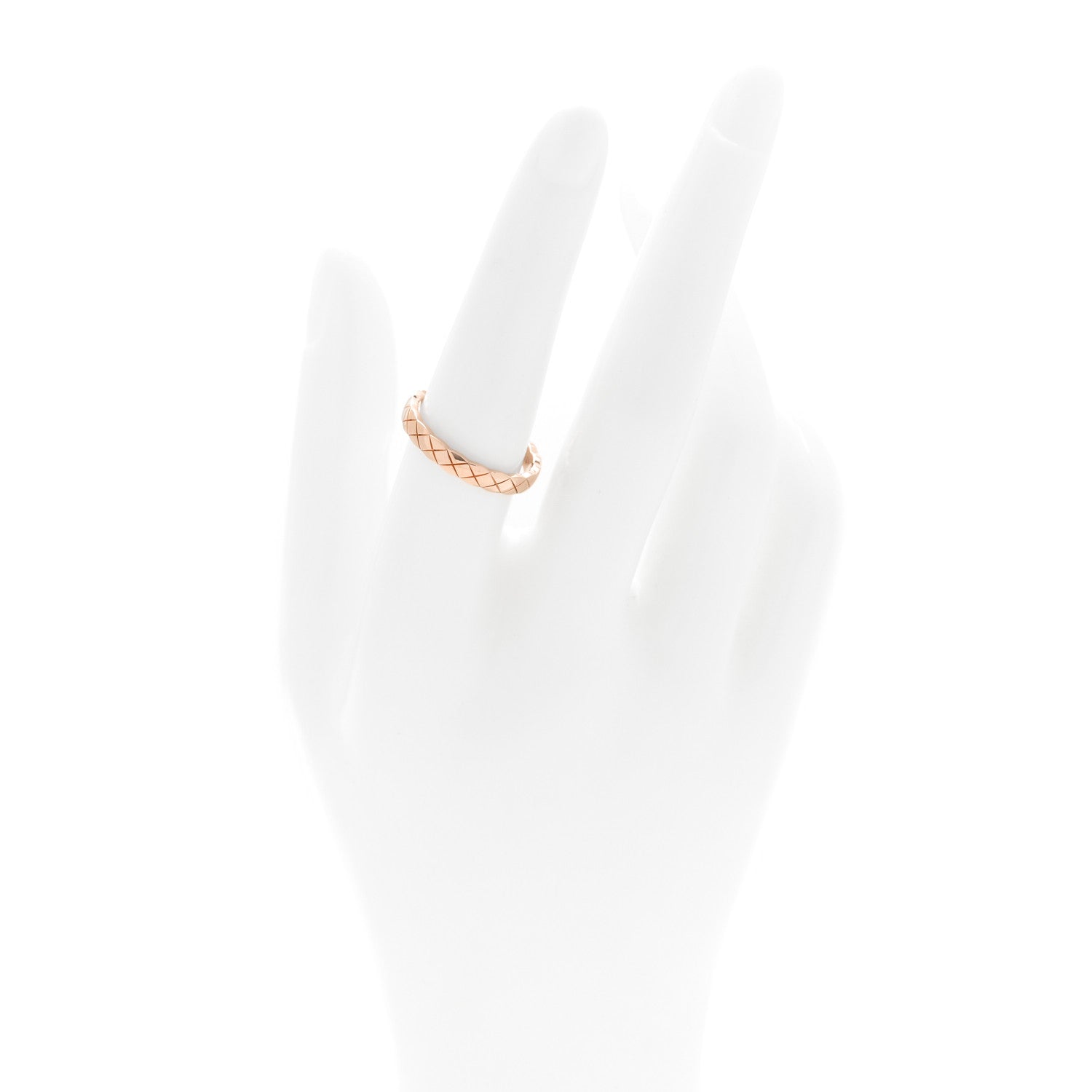 Chanel 18K Beige Gold Mini Coco Crush Ring 55 7.25 2 of 4