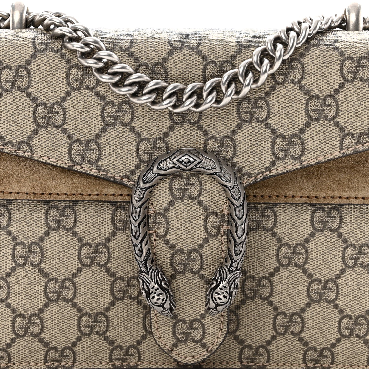 Gucci GG Supreme Monogram Mini Dionysus Shoulder Bag Taupe 7 of 9