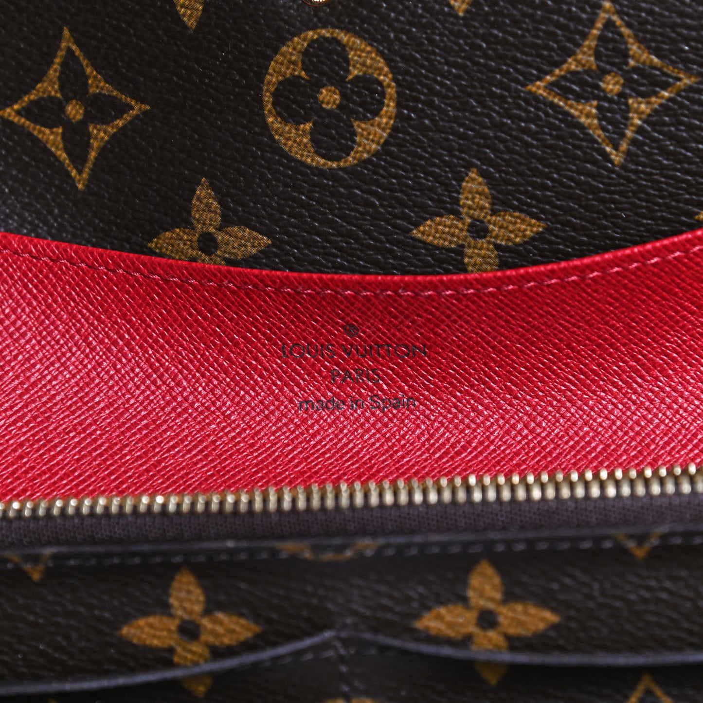 Monogram Emilie Wallet Rouge
