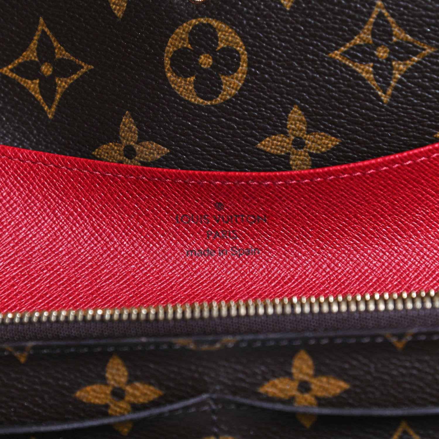 Louis Vuitton Monogram Emilie Wallet Rouge 6 of 12