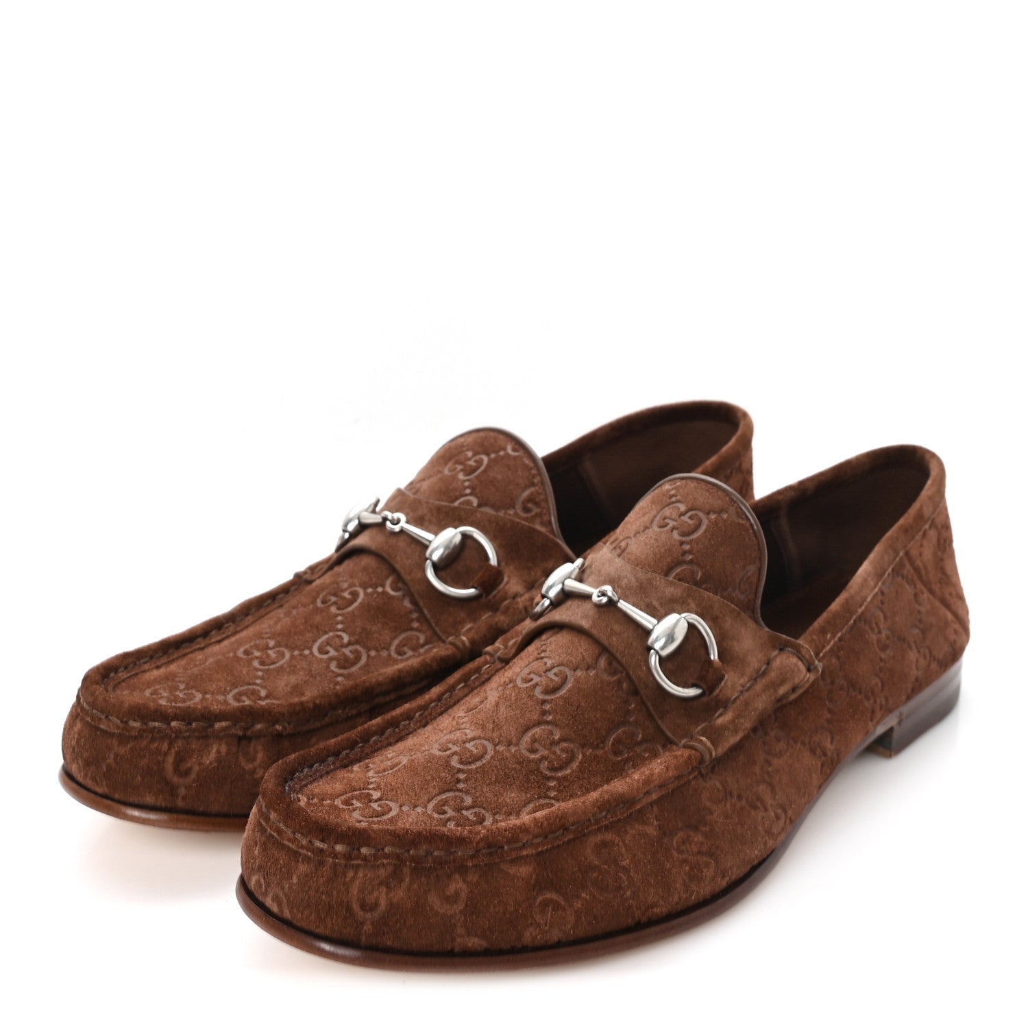 Gucci Luxury Suede Guccissima Mens Horsebit Mocassin Loafers 11.5 Fancy 11.5 Fancy Brown 4 of 10