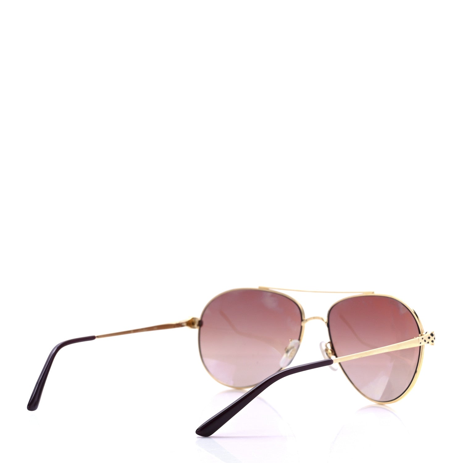 Cartier Panthere De Cartier Aviator 140 Sunglasses Gold 4 of 9