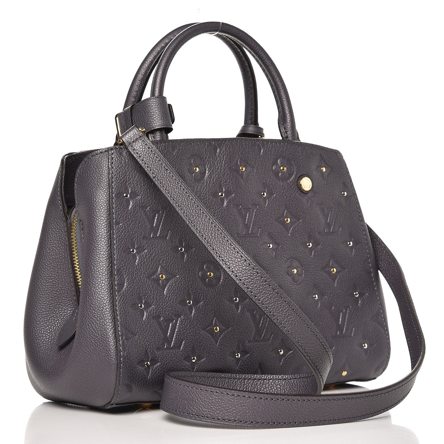 Louis Vuitton Empreinte Studded Montaigne BB Gris Silver 3 of 7