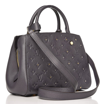 Louis Vuitton Empreinte Studded Montaigne BB Gris Silver 3 of 7
