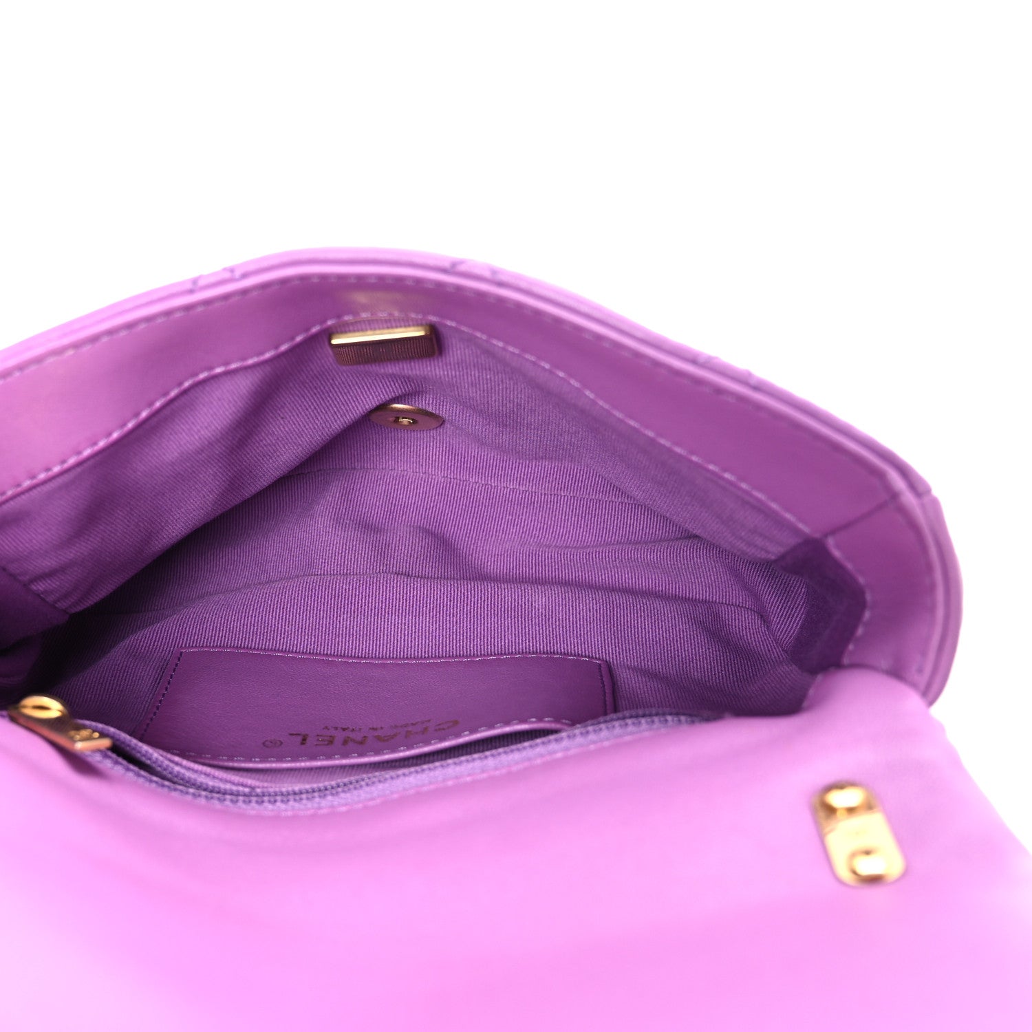 Chanel Lambskin Quilted Small CC Funky Town Flap Purple 5 of 10