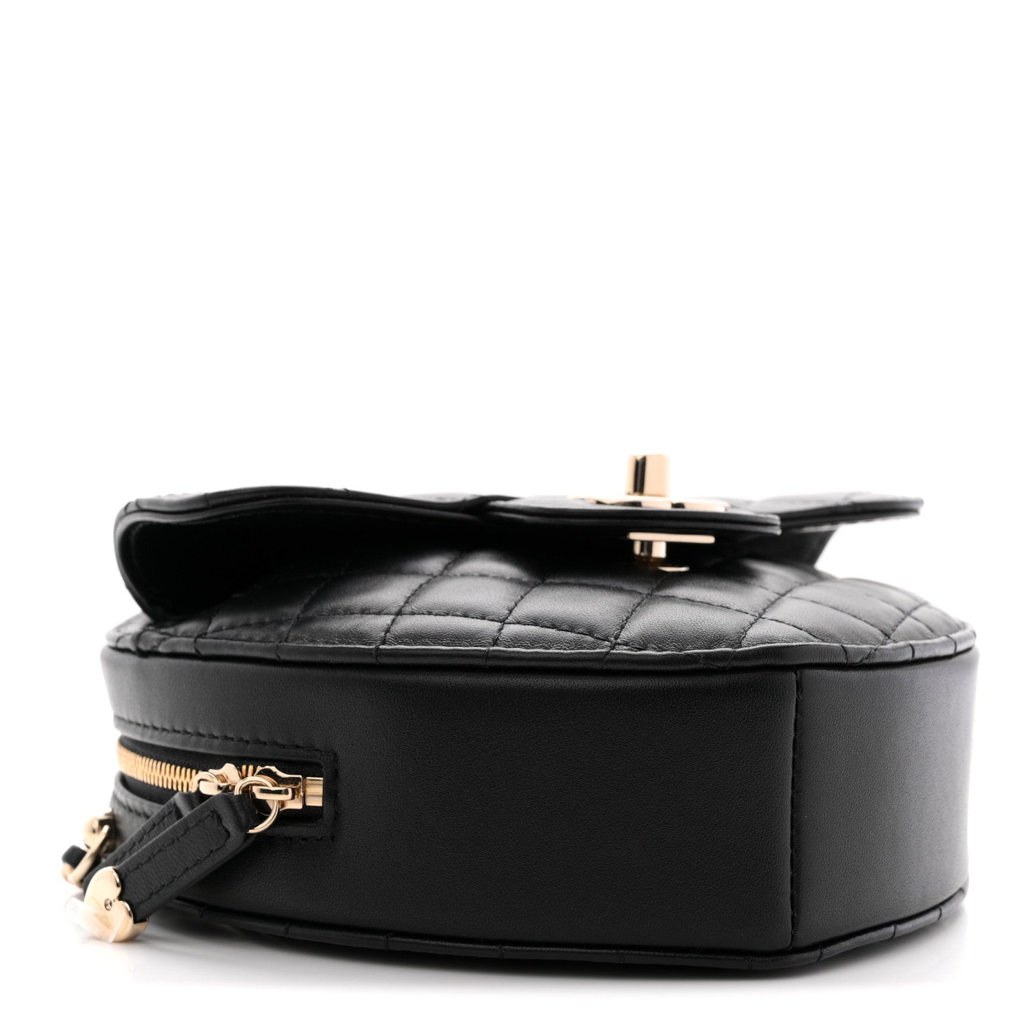 Chanel Lambskin Quilted CC In Love Heart Bag Black 4 of 11