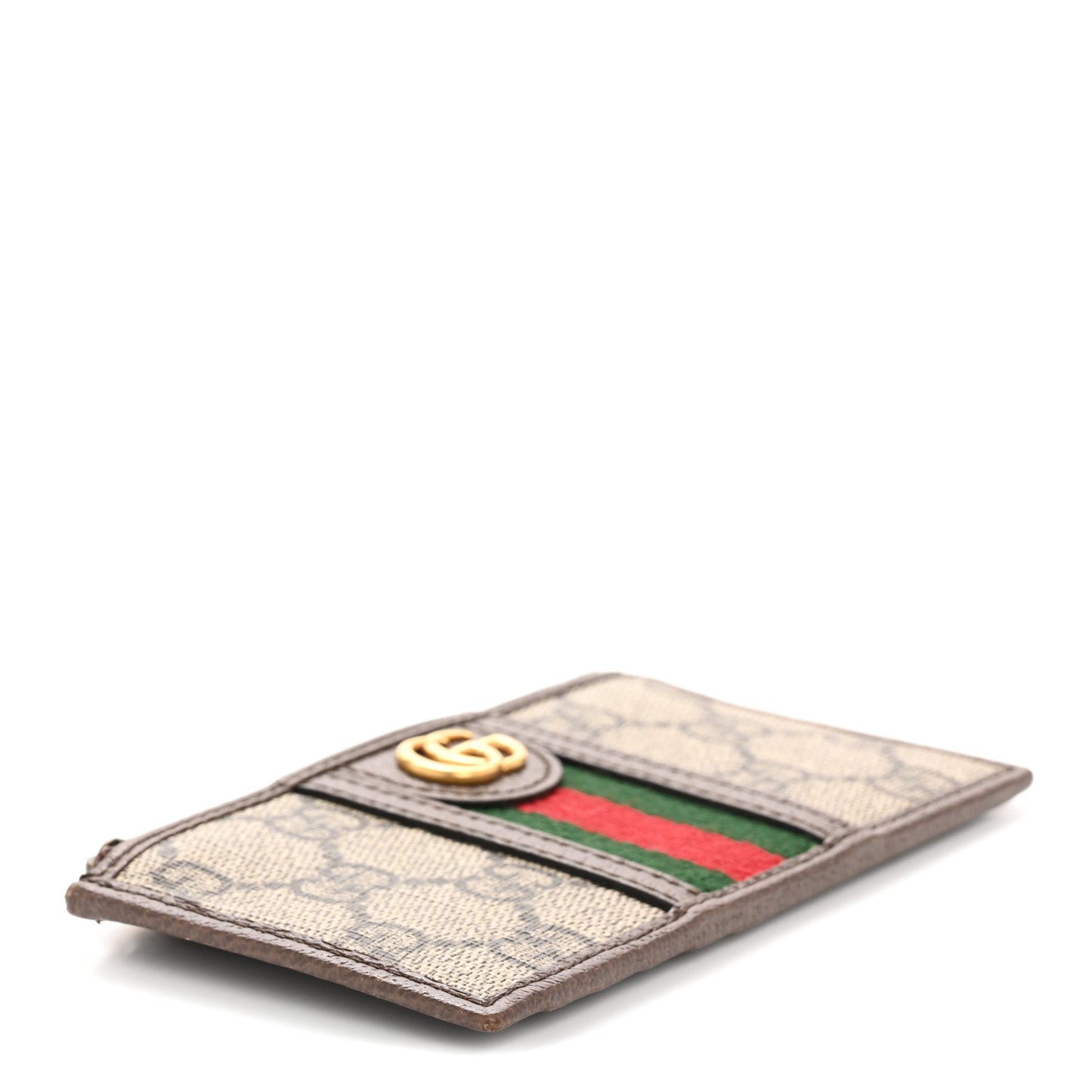 GG Supreme Monogram Web Ophidia Coin Case Brown