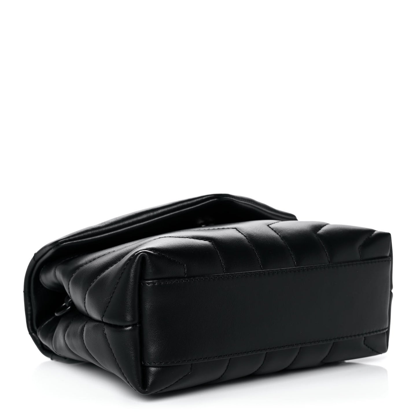 Calfskin Y Quilted Monogram Toy Loulou Crossbody Bag Black