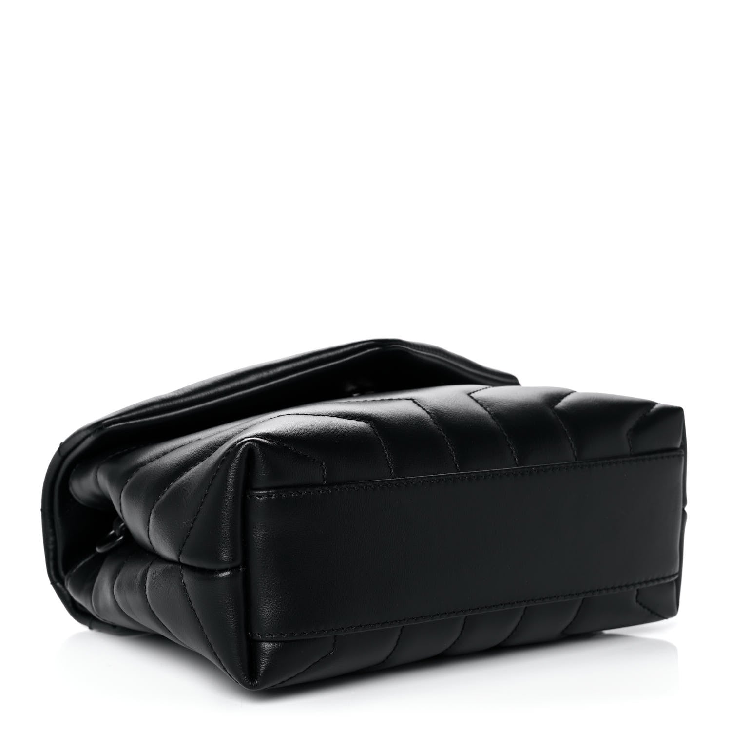 Saint Laurent Calfskin Y Quilted Monogram Toy Loulou Crossbody Bag Black 4 of 12