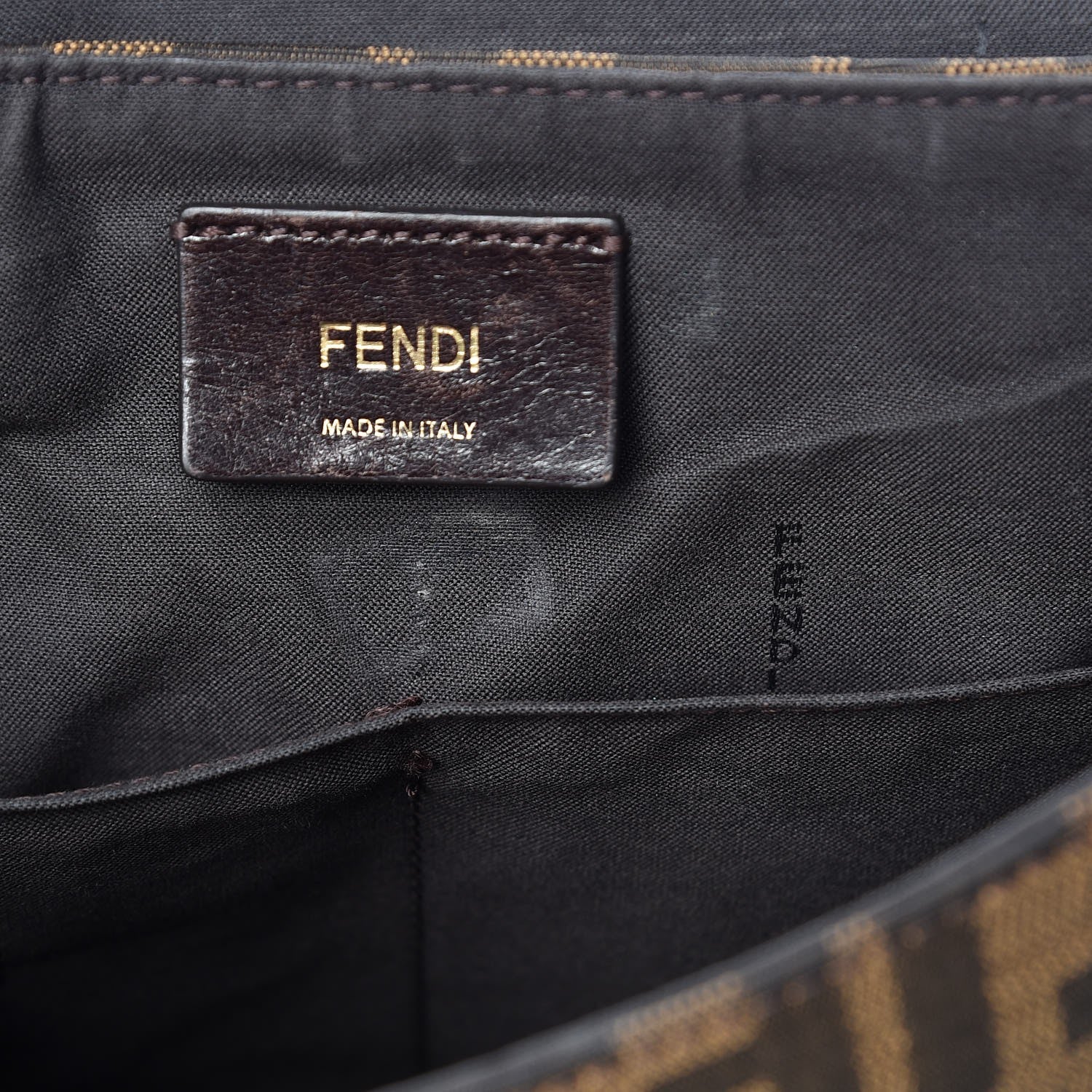 Fendi Zucca Vitello Artic Messenger Bag Tobacco Castagna 9 of 14