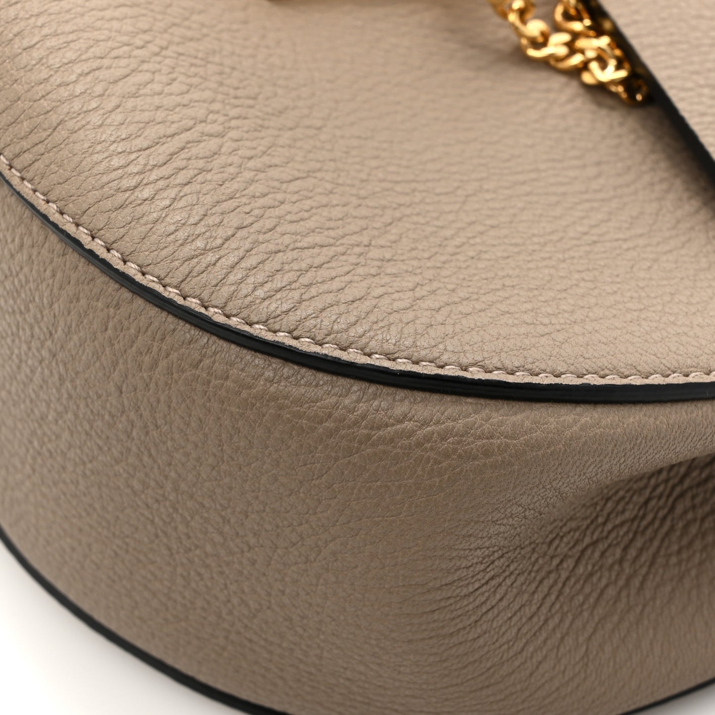 Grained Lambskin Mini Drew Shoulder Bag Motty Grey