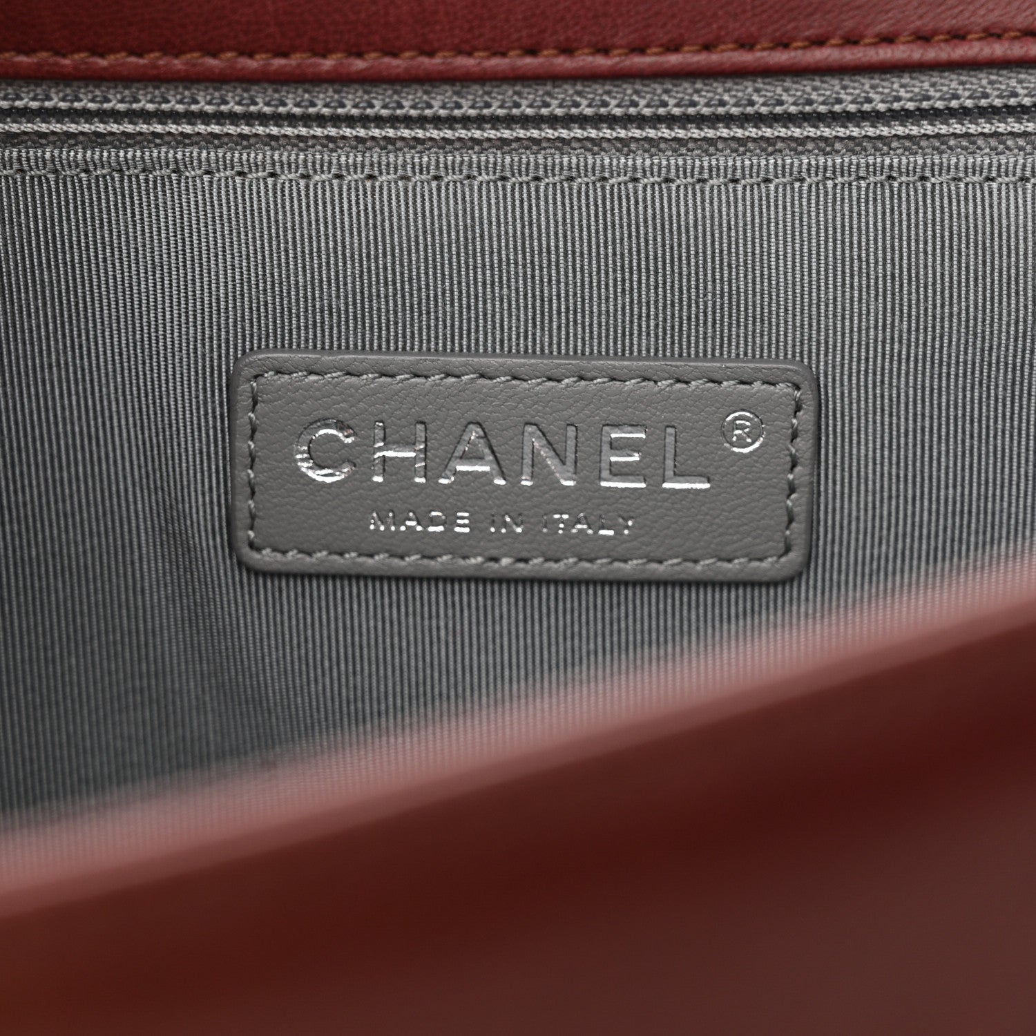 Chanel Lambskin Quilted Large Boy Flap Dark Red 6 of 13