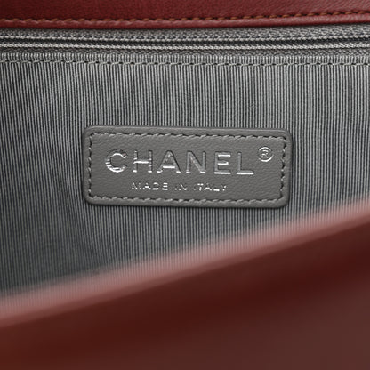 Chanel Lambskin Quilted Large Boy Flap Dark Red 6 of 13