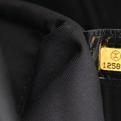 Chanel Coated Canvas Quilted Small Paris Biarritz Tote Black 7 of 10