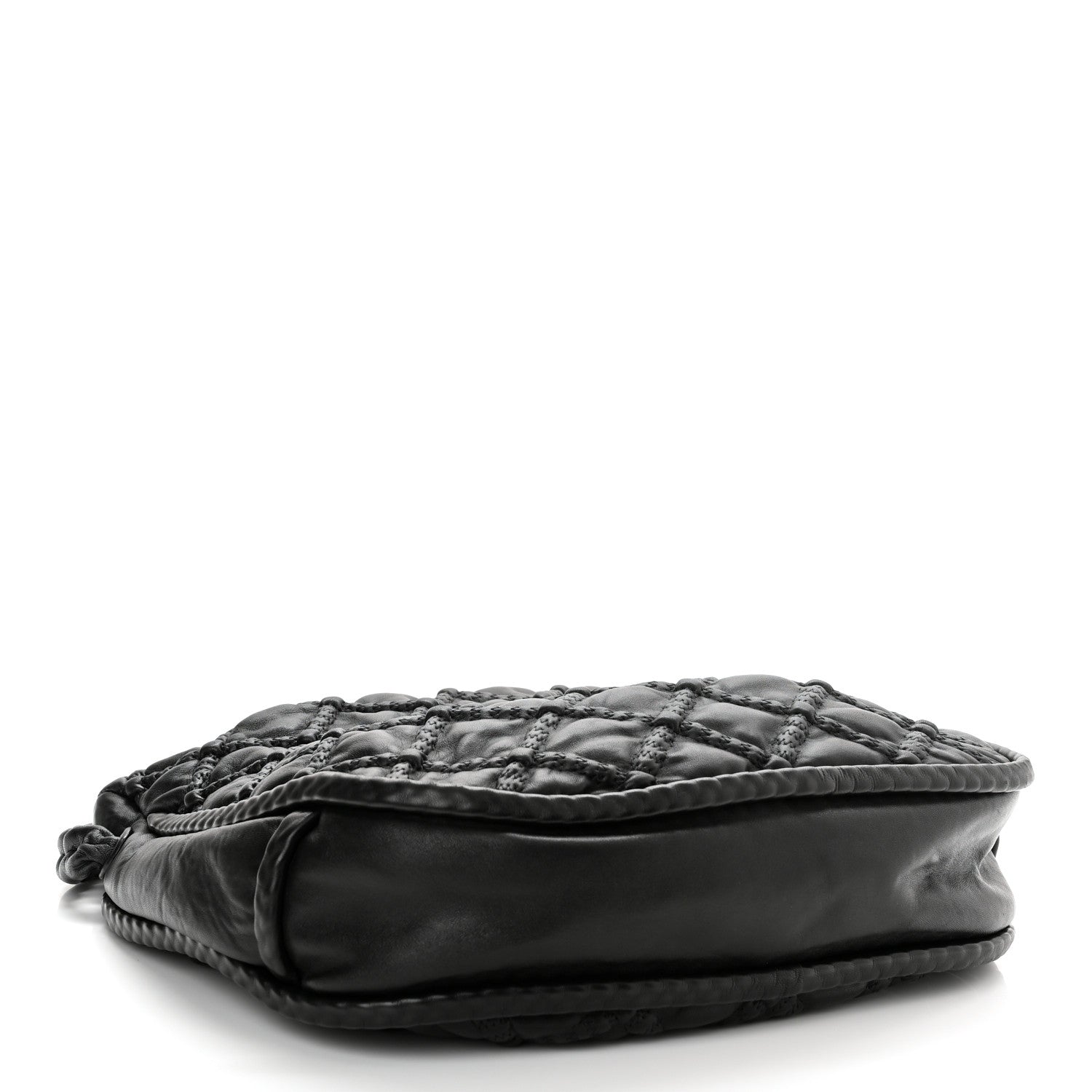 Chanel Quilted Lambskin Hidden Chain Hobo Black 4 of 10