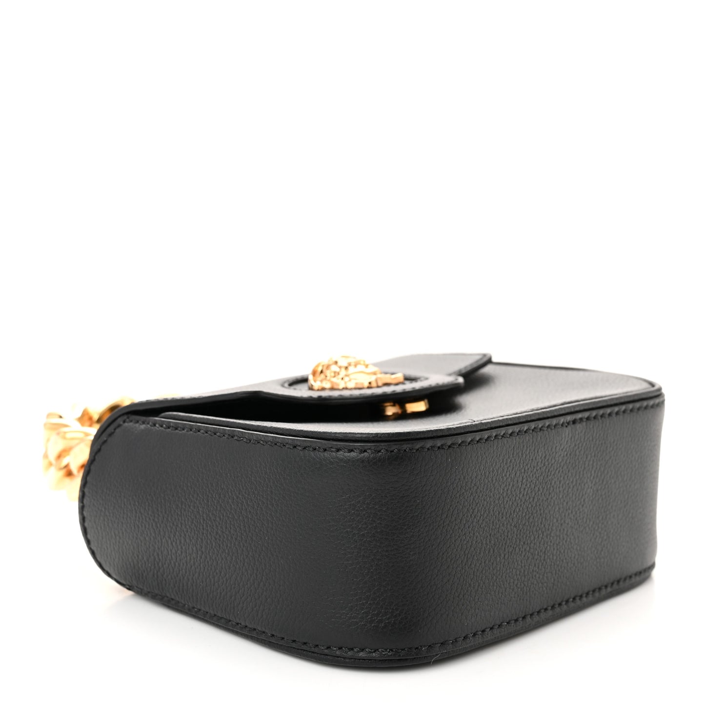 Grained Calfskin Mini La Medusa Bag Black