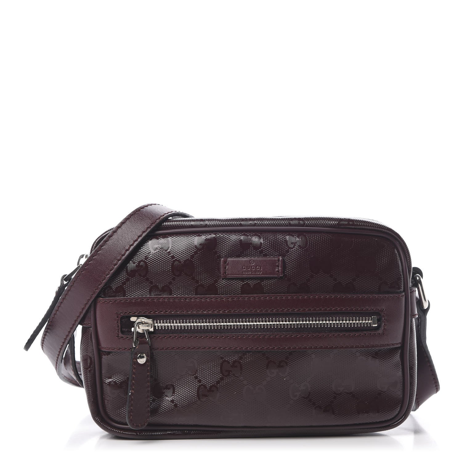 Gucci Imprime Monogram Small Shoulder Bag Bordeaux 1 of 10