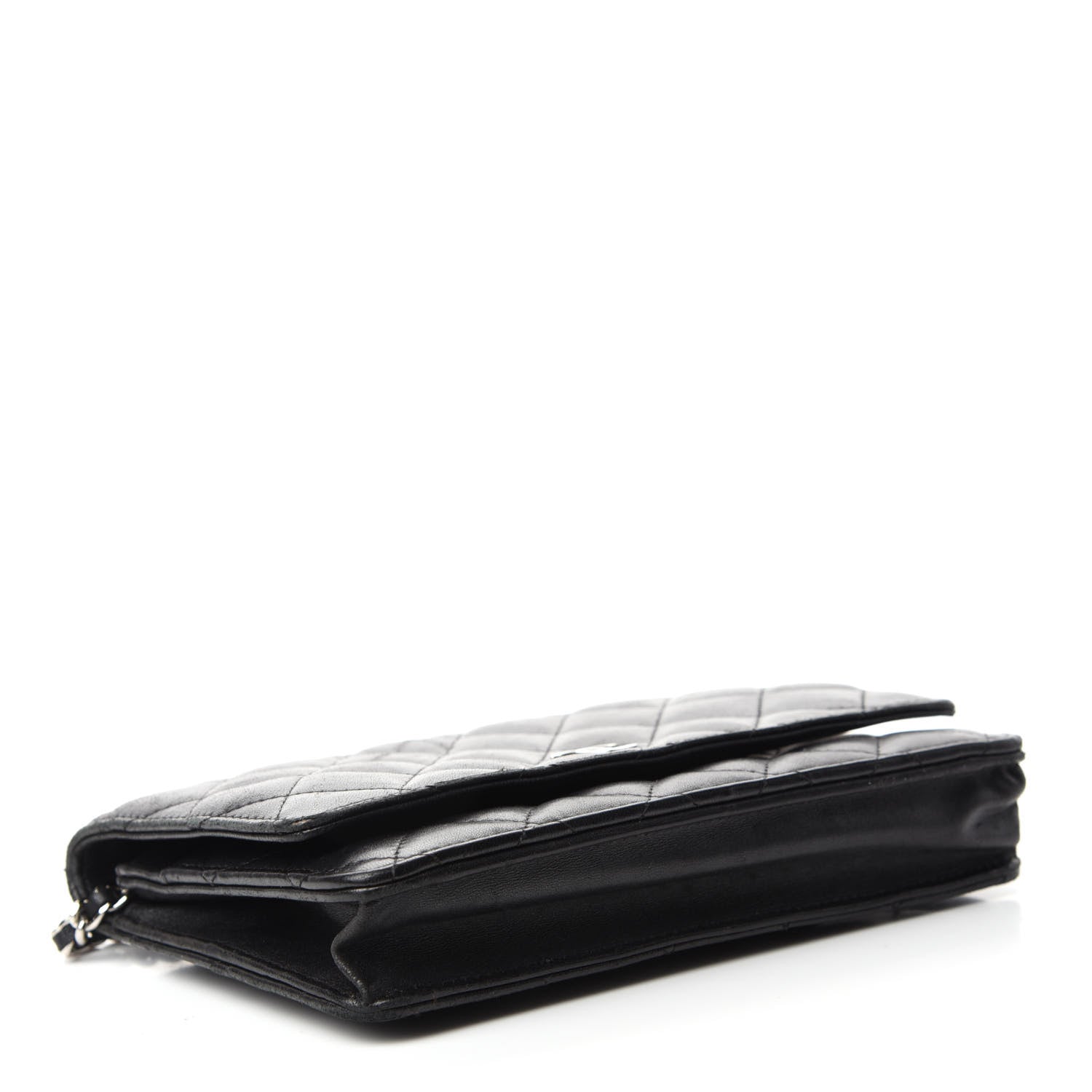Chanel Lambskin Quilted Wallet On Chain WOC Black 4 of 12