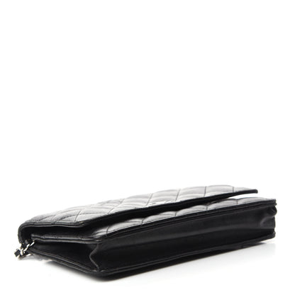 Chanel Lambskin Quilted Wallet On Chain WOC Black 4 of 12