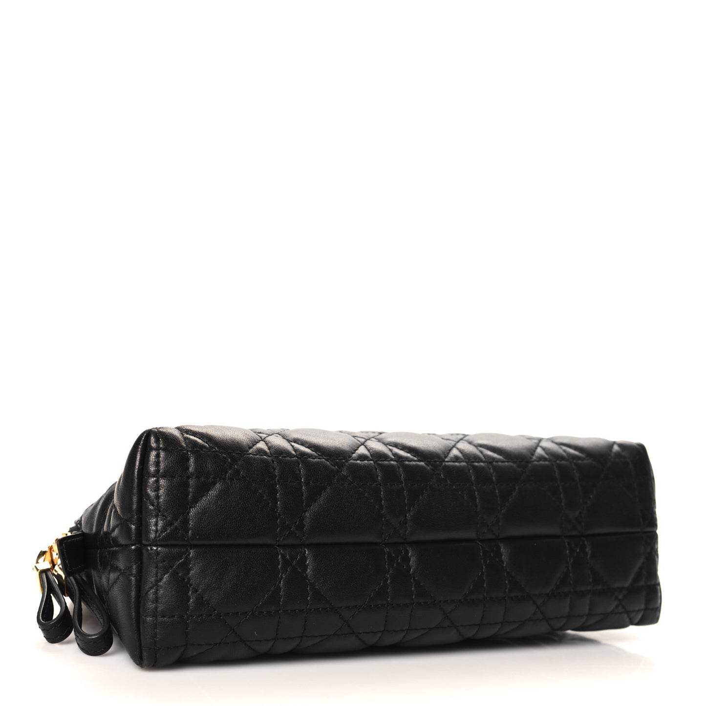 Lambskin Cannage Caro Beauty Pouch Black