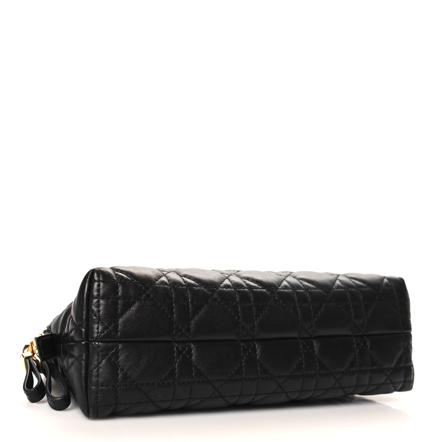 Christian Dior Lambskin Cannage Caro Beauty Pouch Black 4 of 6