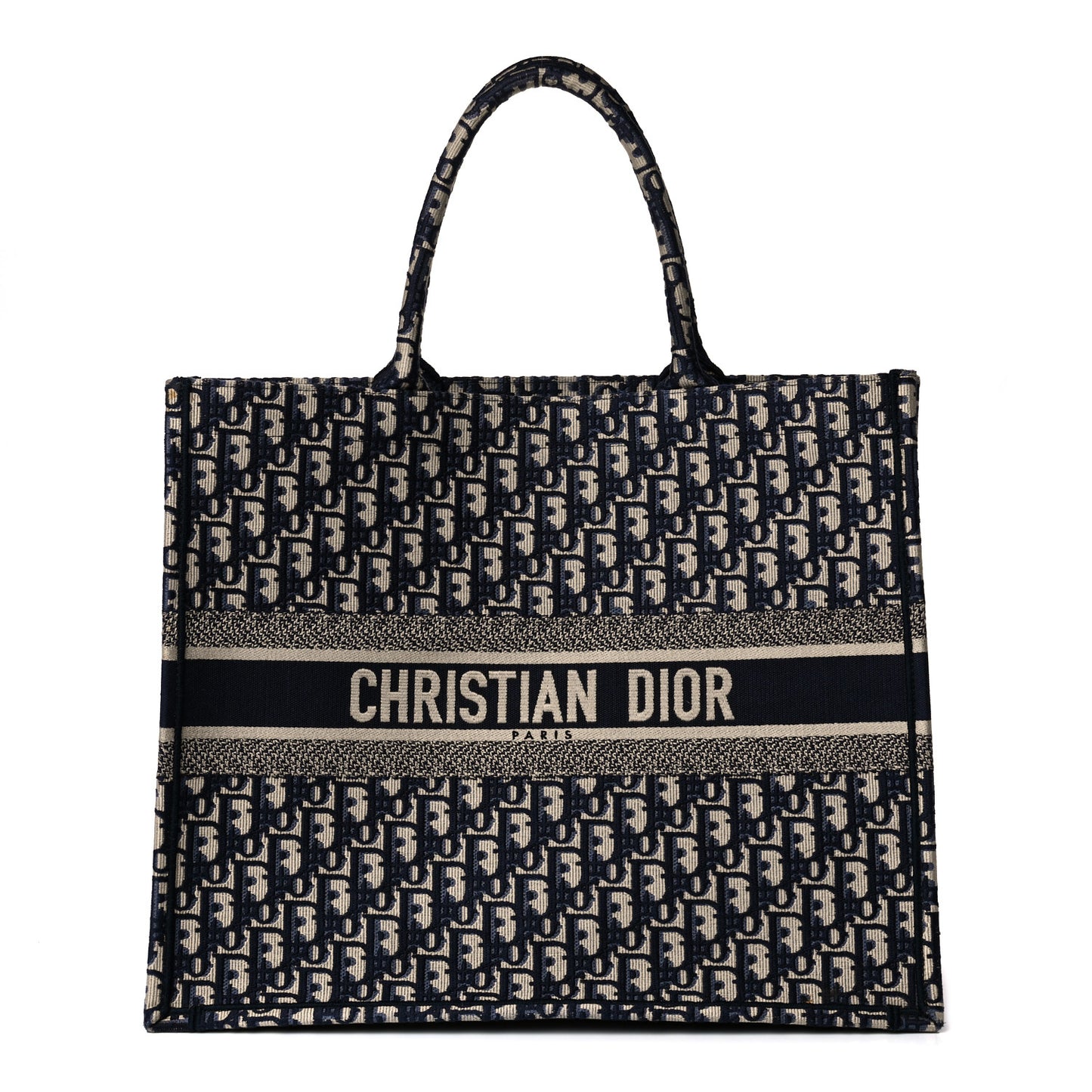 Oblique Book Tote Blue Multicolor