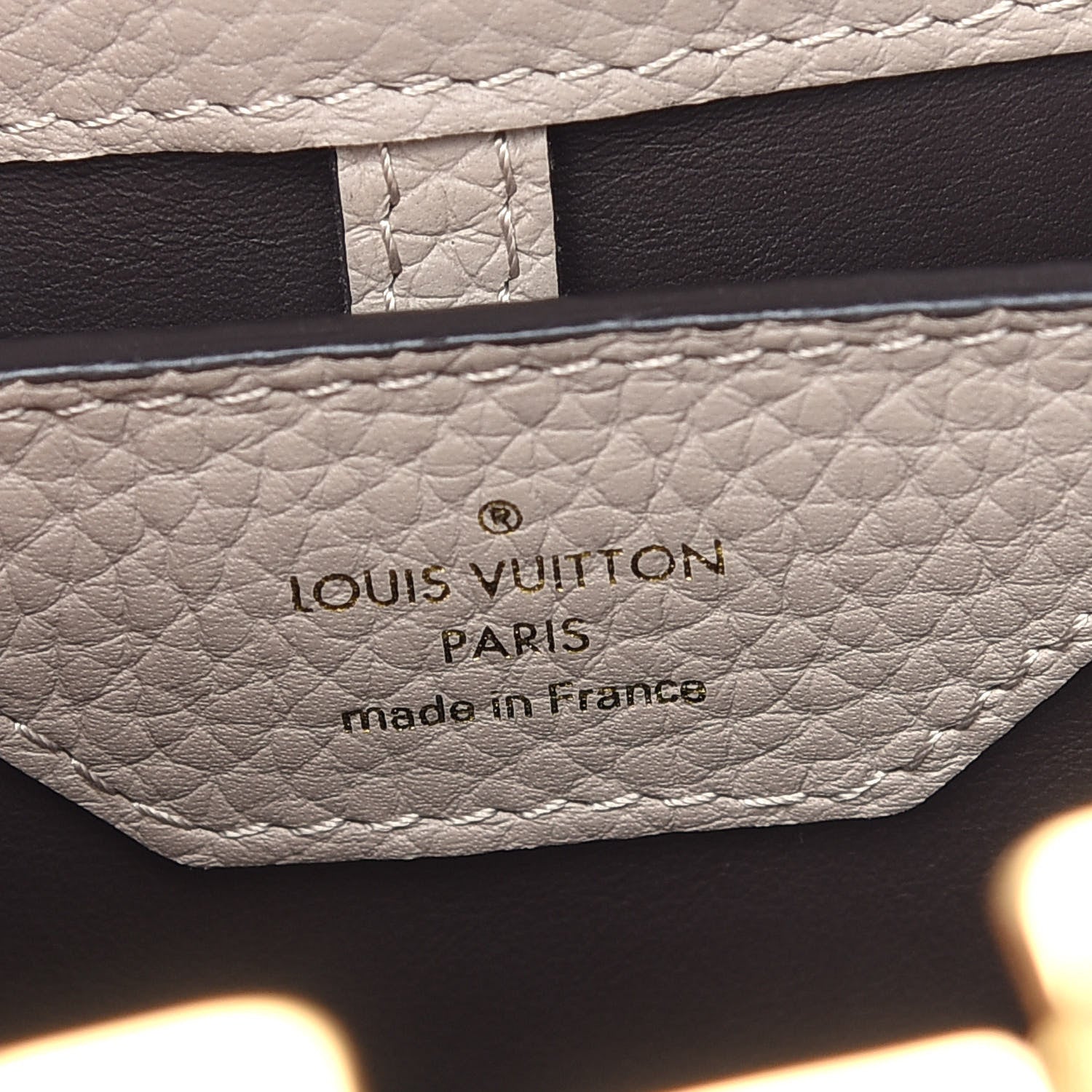Louis Vuitton Taurillon Capucines PM Galet 6 of 8
