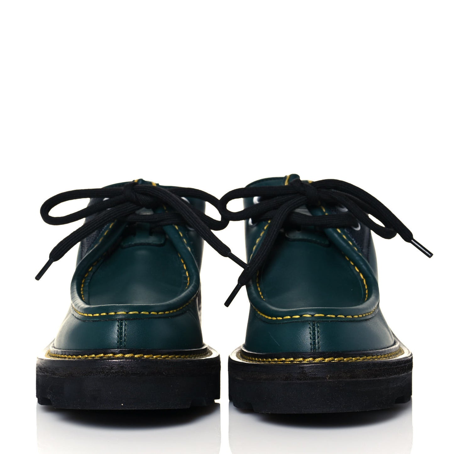 Calfskin Beaubourg Platform Derby Shoes 37.5 Green