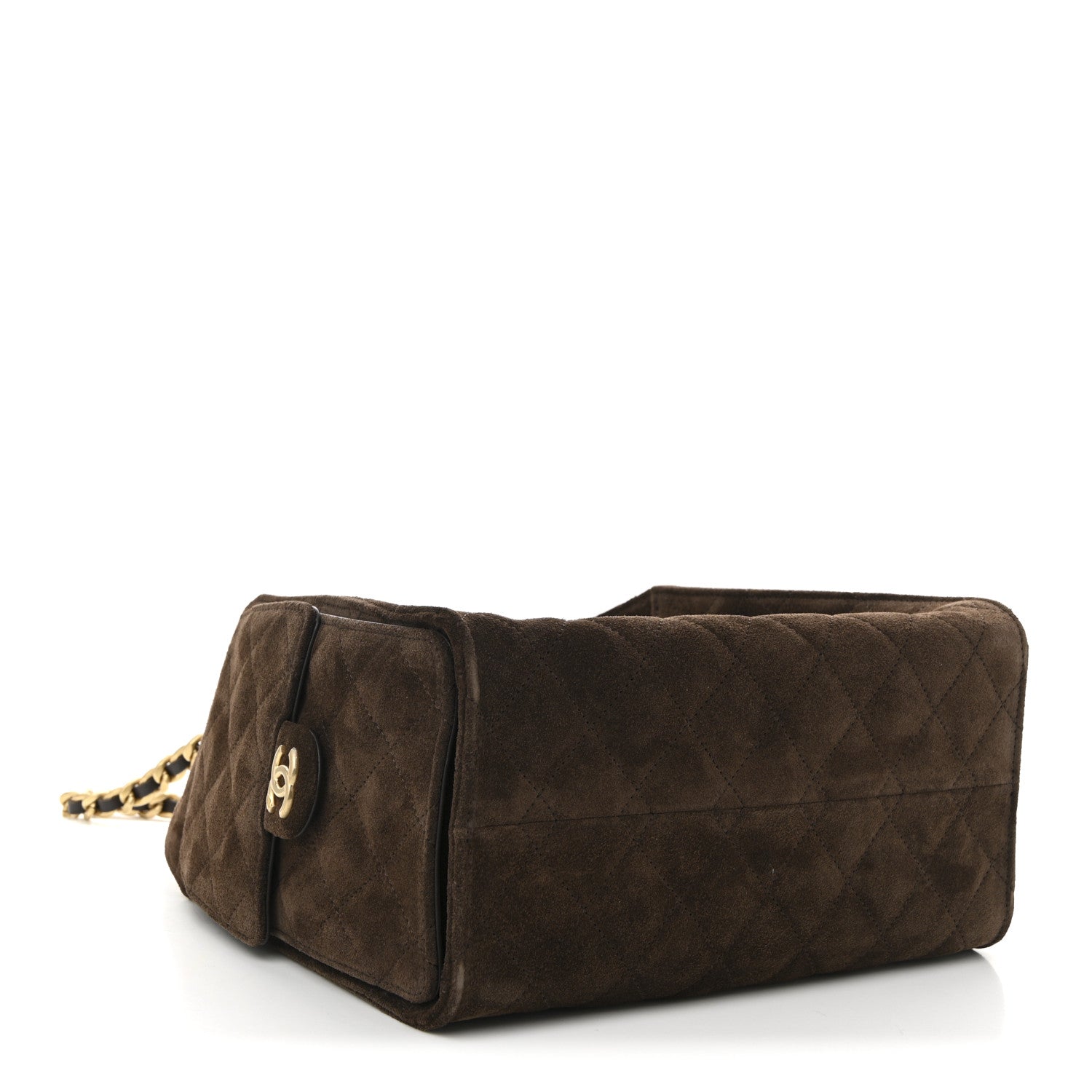 Chanel Suede Quilted Small Chanel 25 Handbag Dark Brown 4 of 11