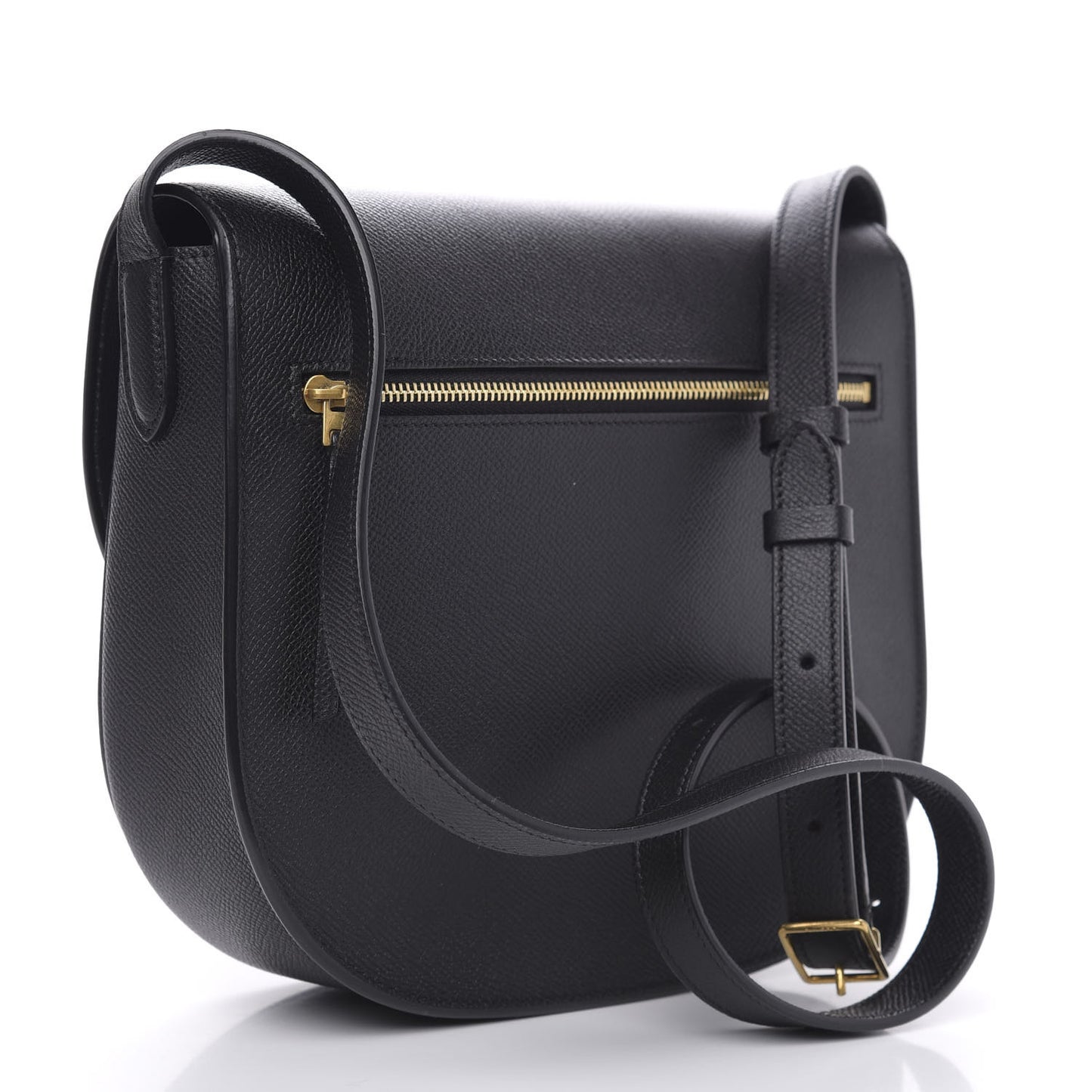 Grained Calfskin Small Trotteur Black