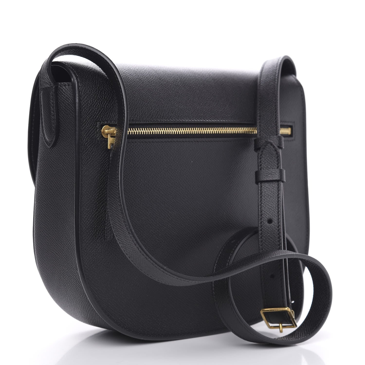 Celine Grained Calfskin Small Trotteur Black 3 of 11
