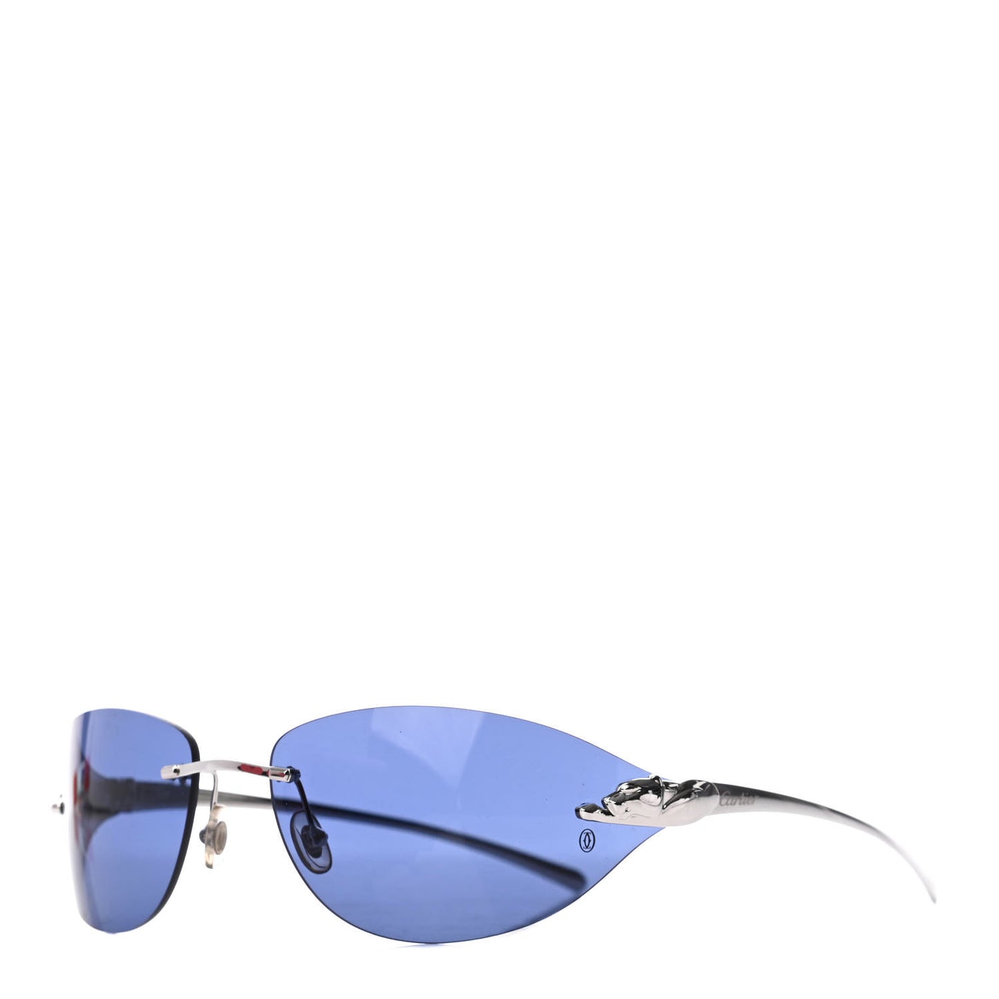 Panthere De Cartier Sunglasses Blue Silver