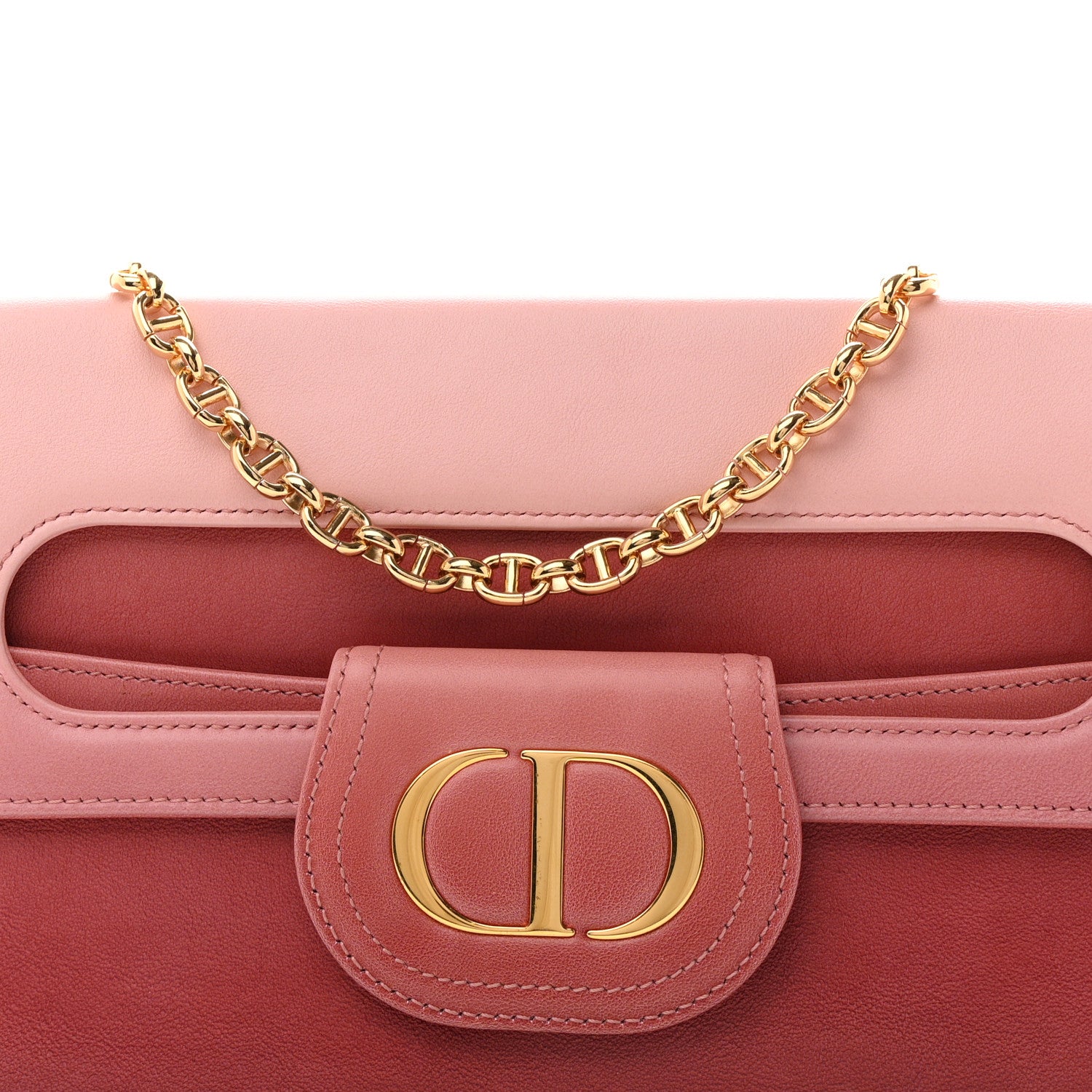 Christian Dior Smooth Calfskin Medium Diordouble Chain Bag Rose Multicolor 9 of 11