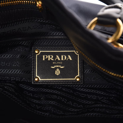 Prada Tessuto Nylon Soft Calf Tote Blue 6 of 8