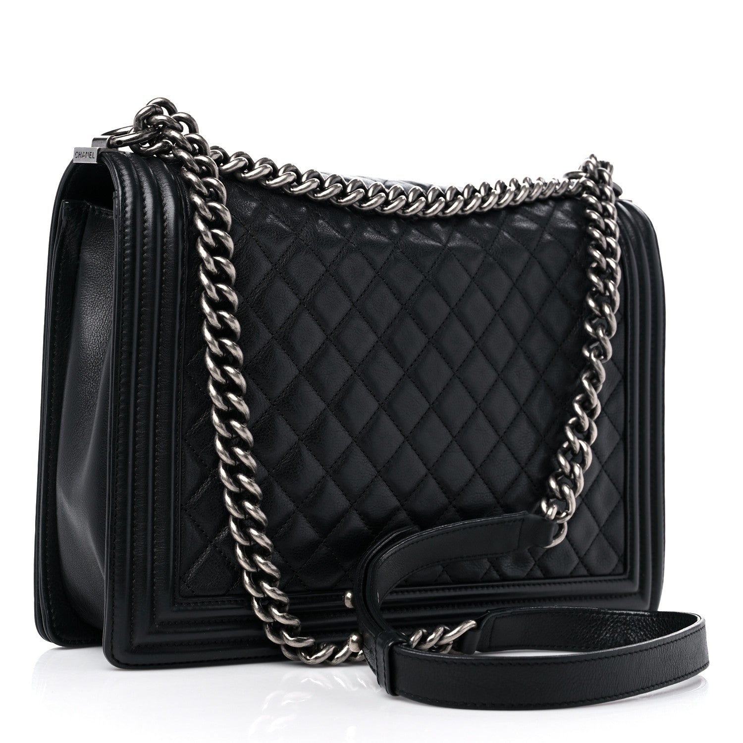 Chanel Calfskin Quilted Large Boy Flap Black 3 of 10