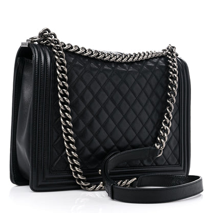 Chanel Calfskin Quilted Large Boy Flap Black 3 of 10