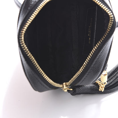 Saint Laurent Grain De Poudre Matelasse Monogram Baby Lou Camera Bag Black 5 of 10