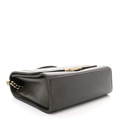 Chanel Grained Calfskin Quilted Medium Label Click Flap Bag Khaki 4 of 10