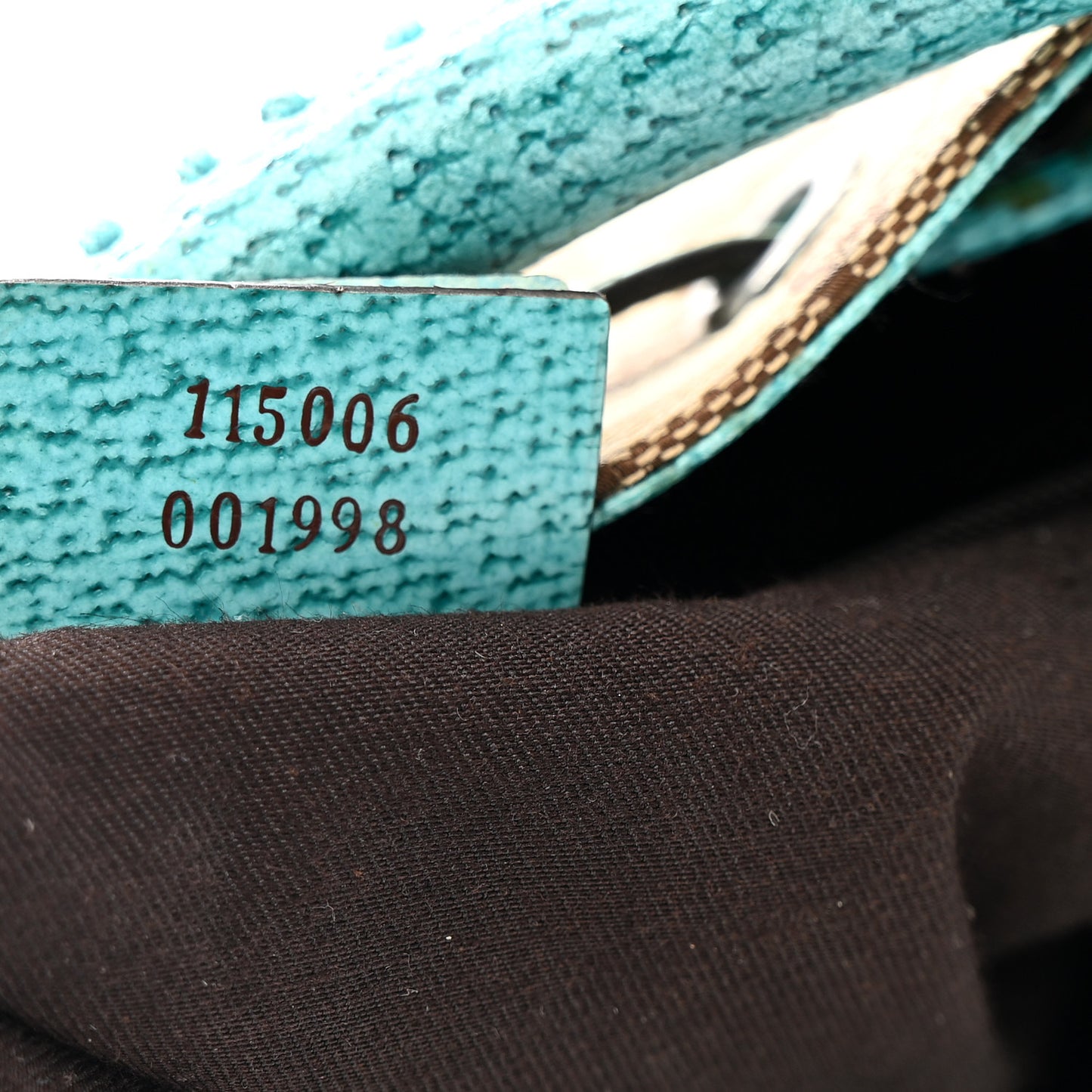 Monogram Drawstring Hobo Turquoise