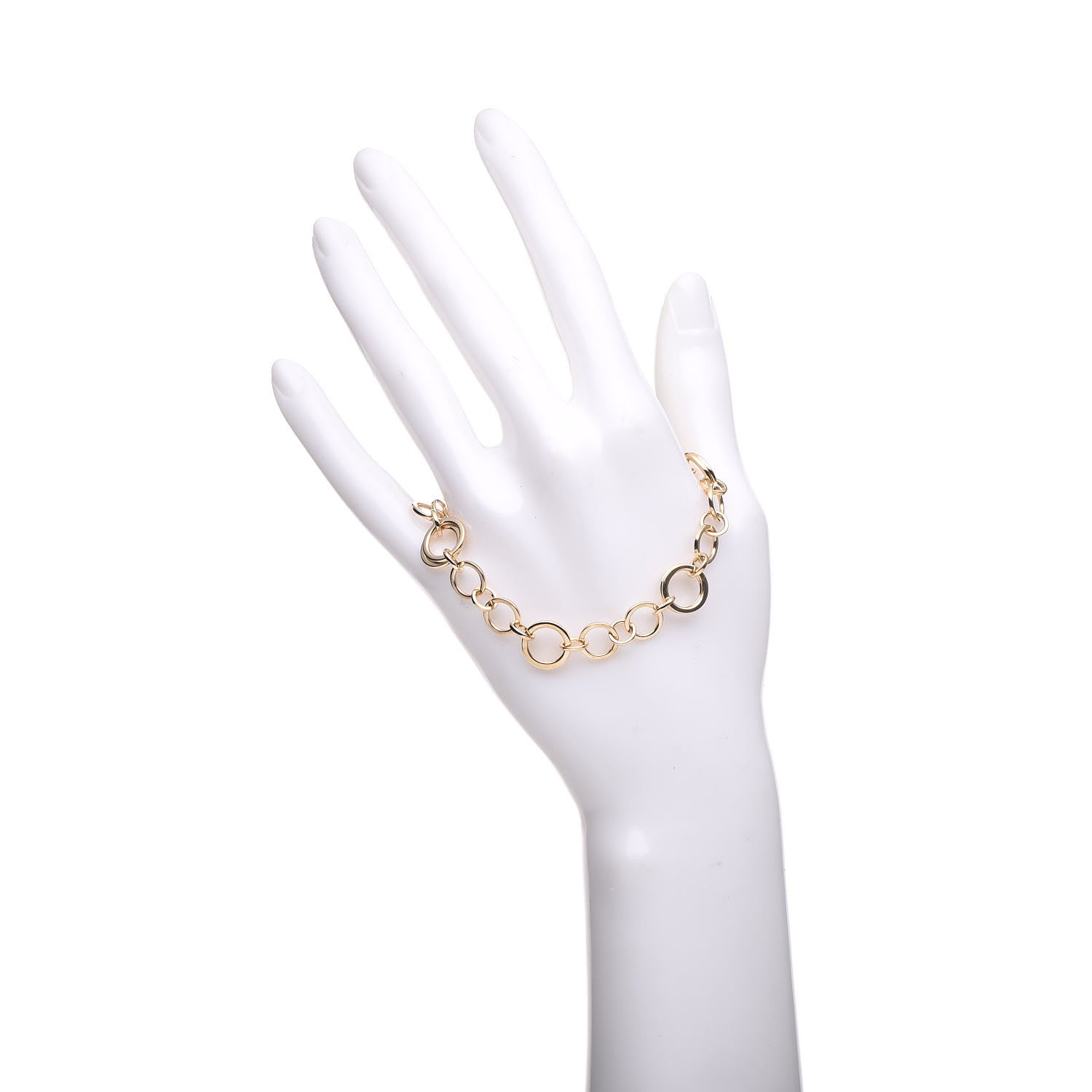 Tiffany 18K Yellow Gold Interlocking Circles Link Bracelet 2 of 5