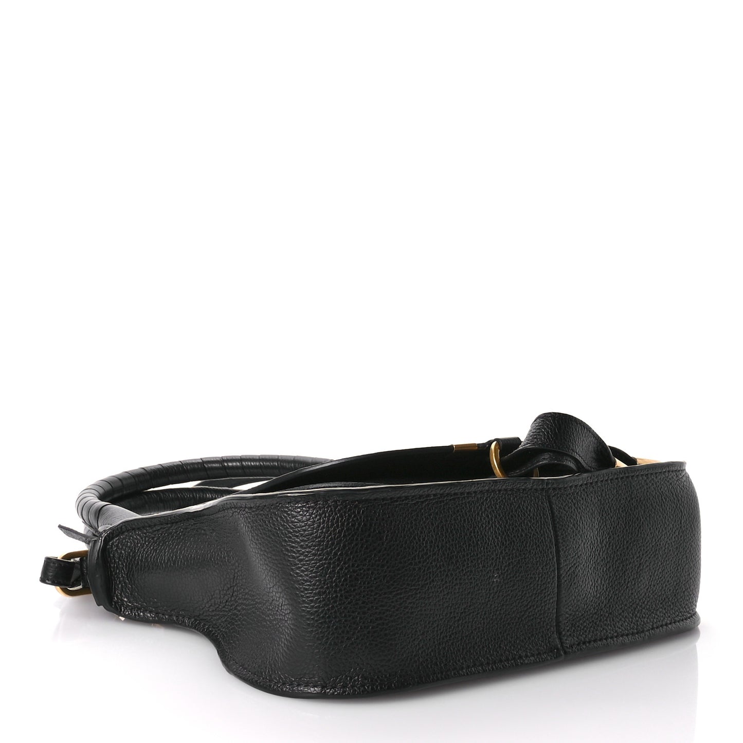 Calfskin Small Marcie Satchel Black