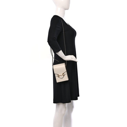 Gucci Boarded Plutone Calfskin Mini Horsebit 1955 Crossbody Bag Mystic White 2 of 9