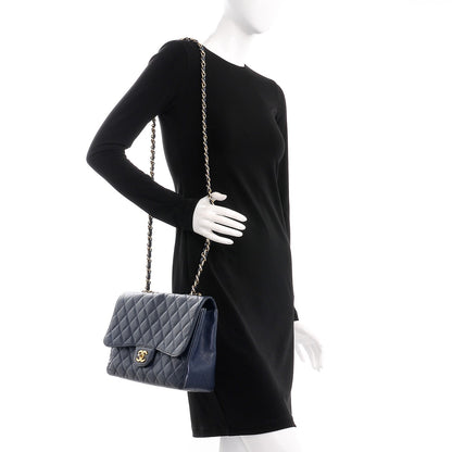 Chanel Caviar Jumbo Single Flap Blue 2 of 14