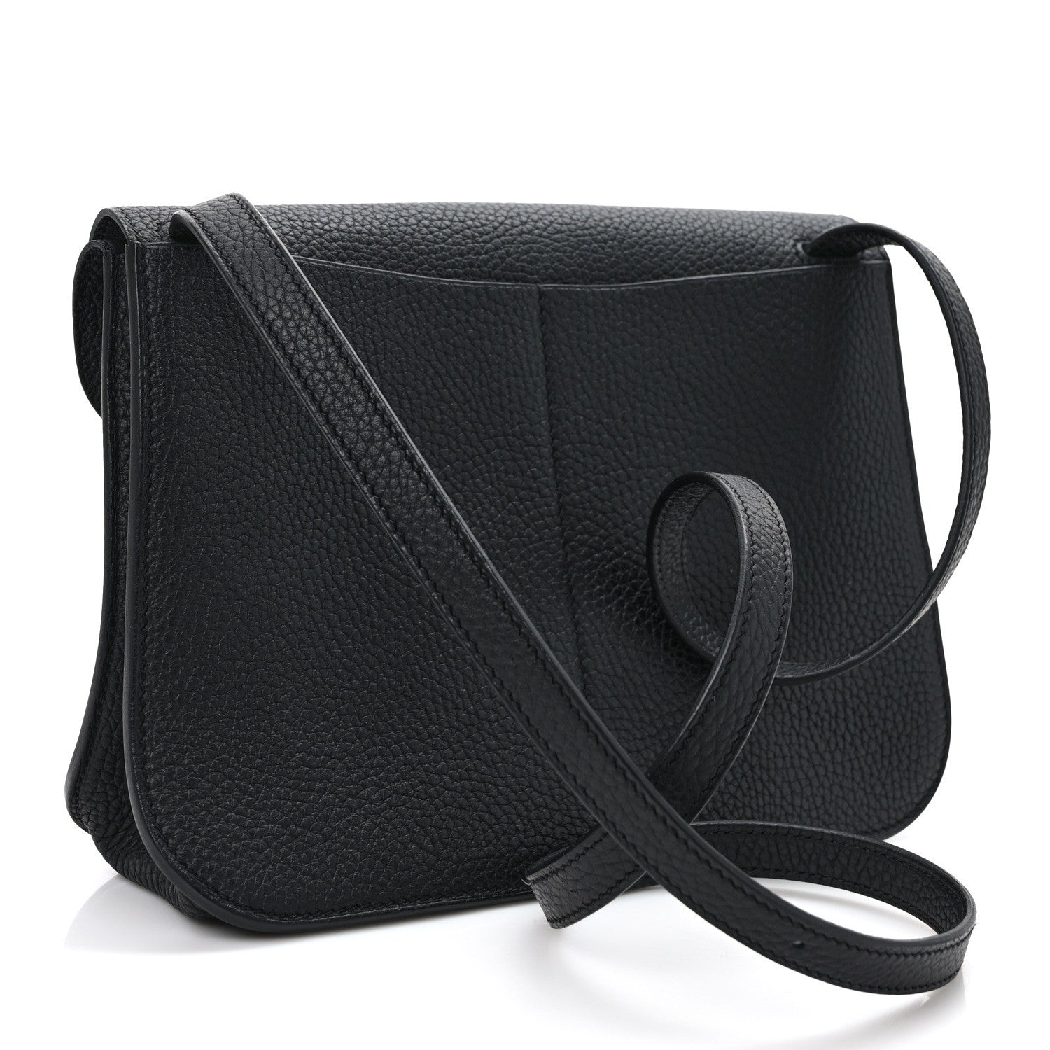 Hermes Taurillon Clemence Halzan 25 Black 2 of 8