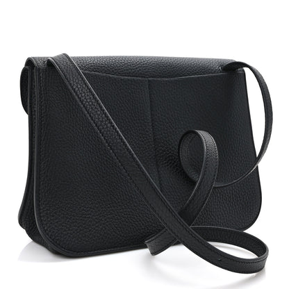 Hermes Taurillon Clemence Halzan 25 Black 2 of 8