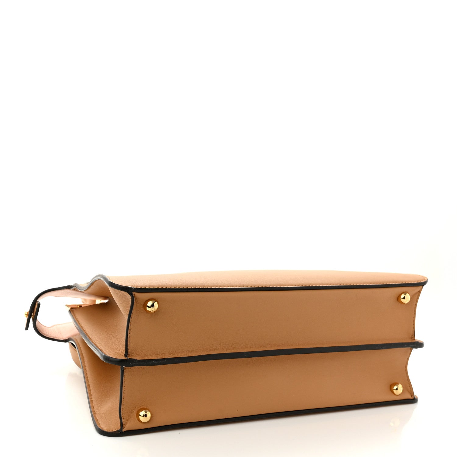 Fendi Vitello Seta Shiny Nappa Medium Peekaboo I SEE U Satchel Miele Scuro Light Rose 3 of 9