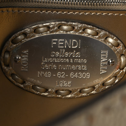 Fendi Cuoio Roma Sellerissima Nappa Sintetica Tape Stitch Baguette Platino 6 of 11